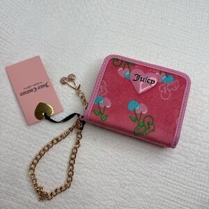 Juicy Couture Retro Juicy Cherry Small Zip-Around With Back ID Organizer 💕